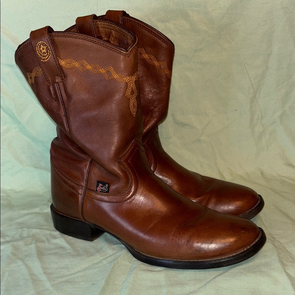JUSTIN George Strait Cotulla Roper boots western cowboy cowgirl Sz. 8 1/2 B